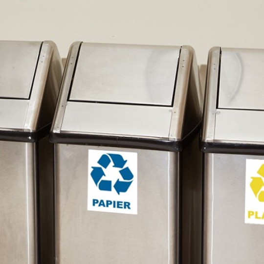 Labels for trash cans