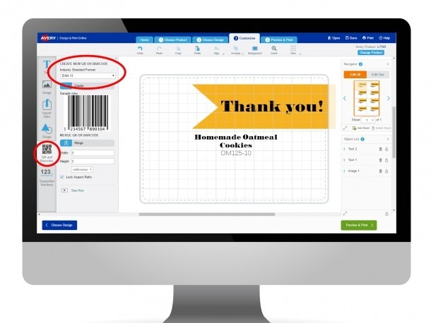 Select your Barcode Type