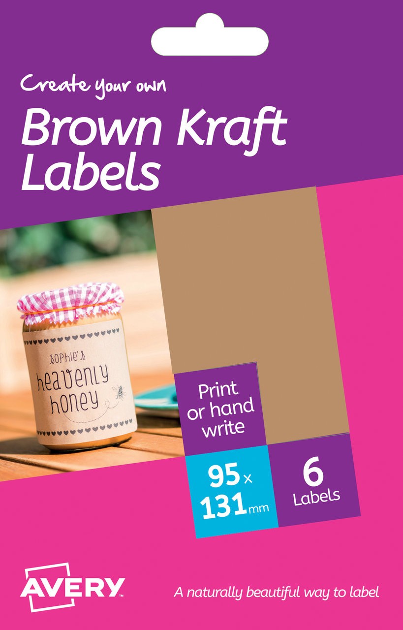 Brown Kraft Labels HBK01 Avery