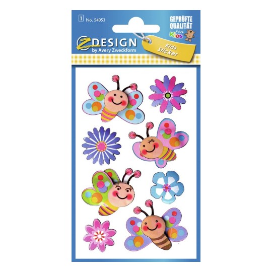 Dimensional Butterfly Stickers from the Floral Friendship