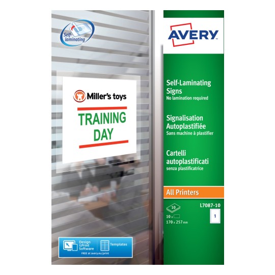  AVE75293  Avery Self-Laminating Sheets, 9 x 12, 10 Pack (75293)