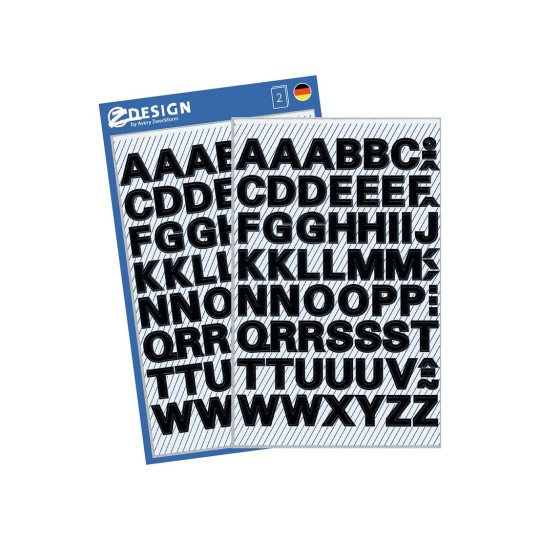 Self-Adhesive CAPITAL Alphabet Letters Stickers Permanent A-Z Black Colour  3