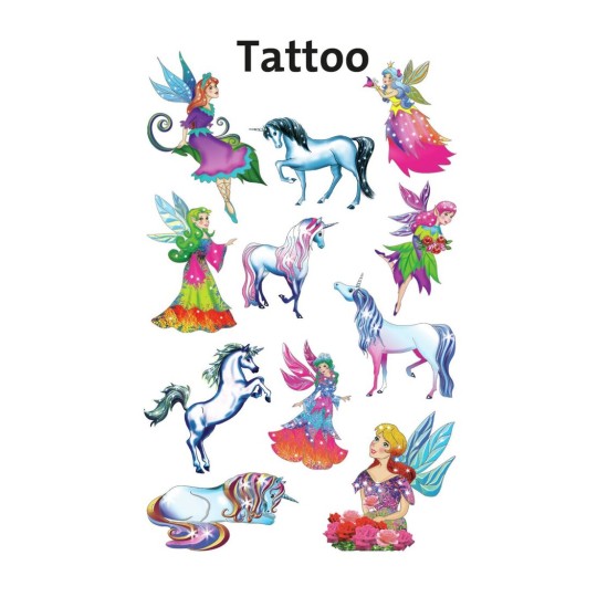 Tattoo Kingdom - Unicorn Waterproof Temporary Tattoo | YesStyle